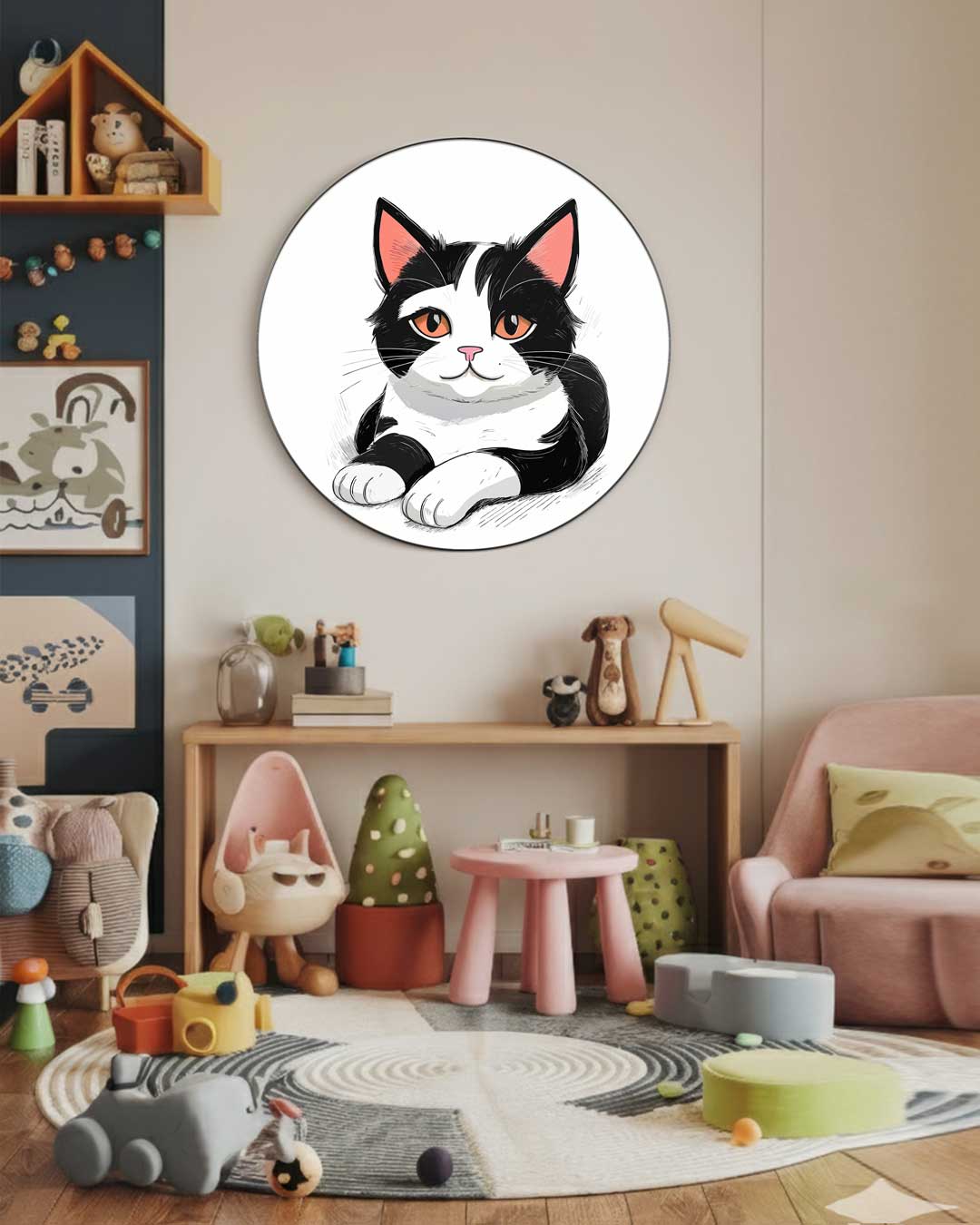 Schattige Kat Muurcirkel