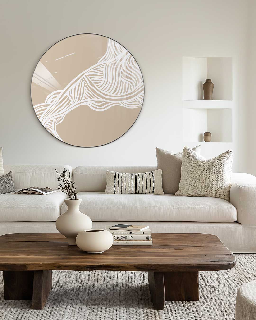 Moderne Beige Muurcirkel