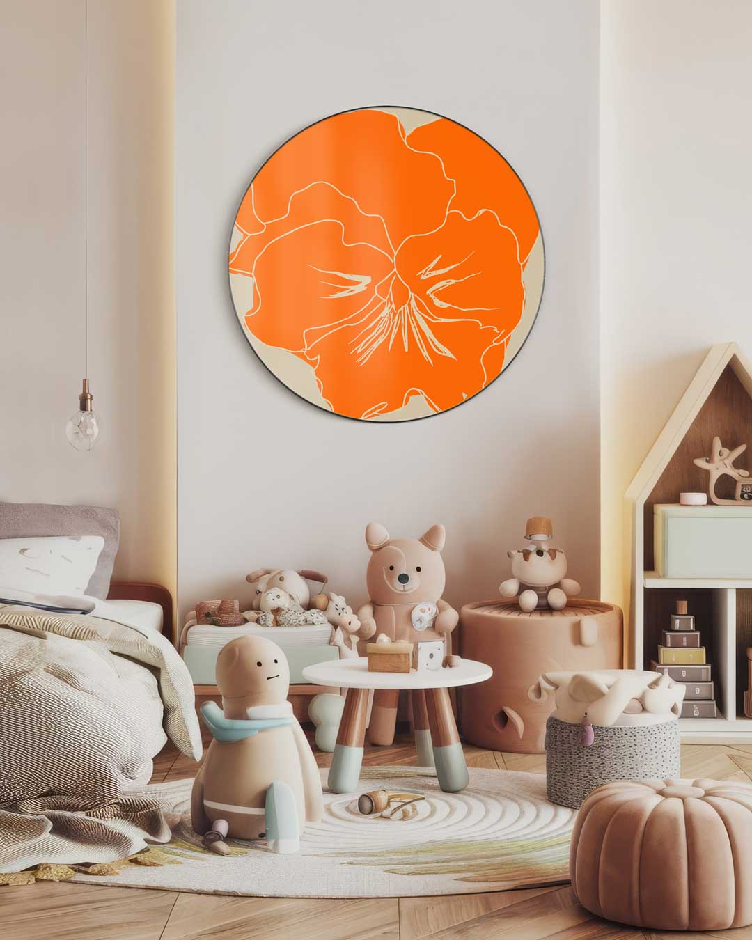 Bloemrijk Oranje Muurcirkel