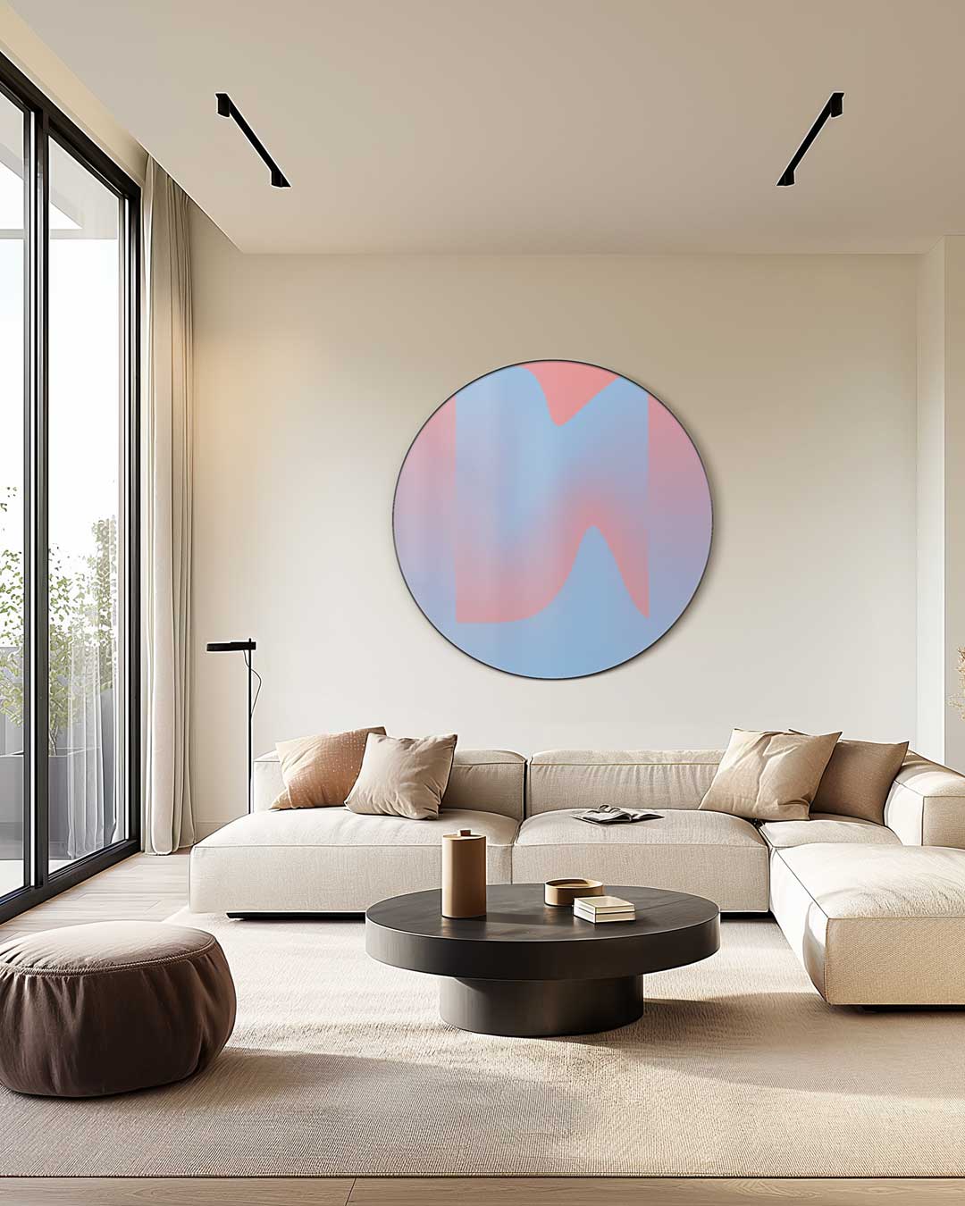Pastel Wave Muurcirkel