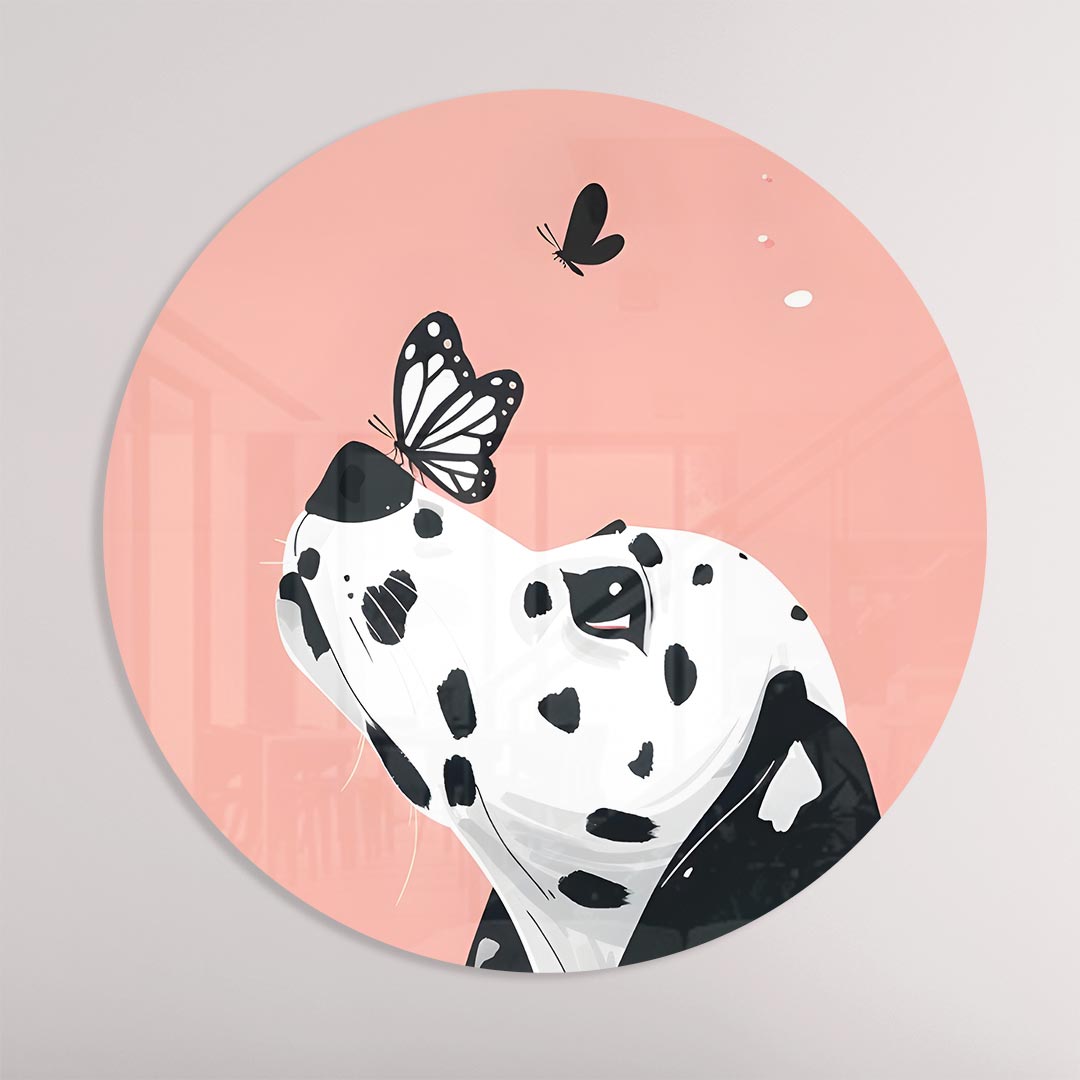 Dalmatier met Vlinders Muurcirkel