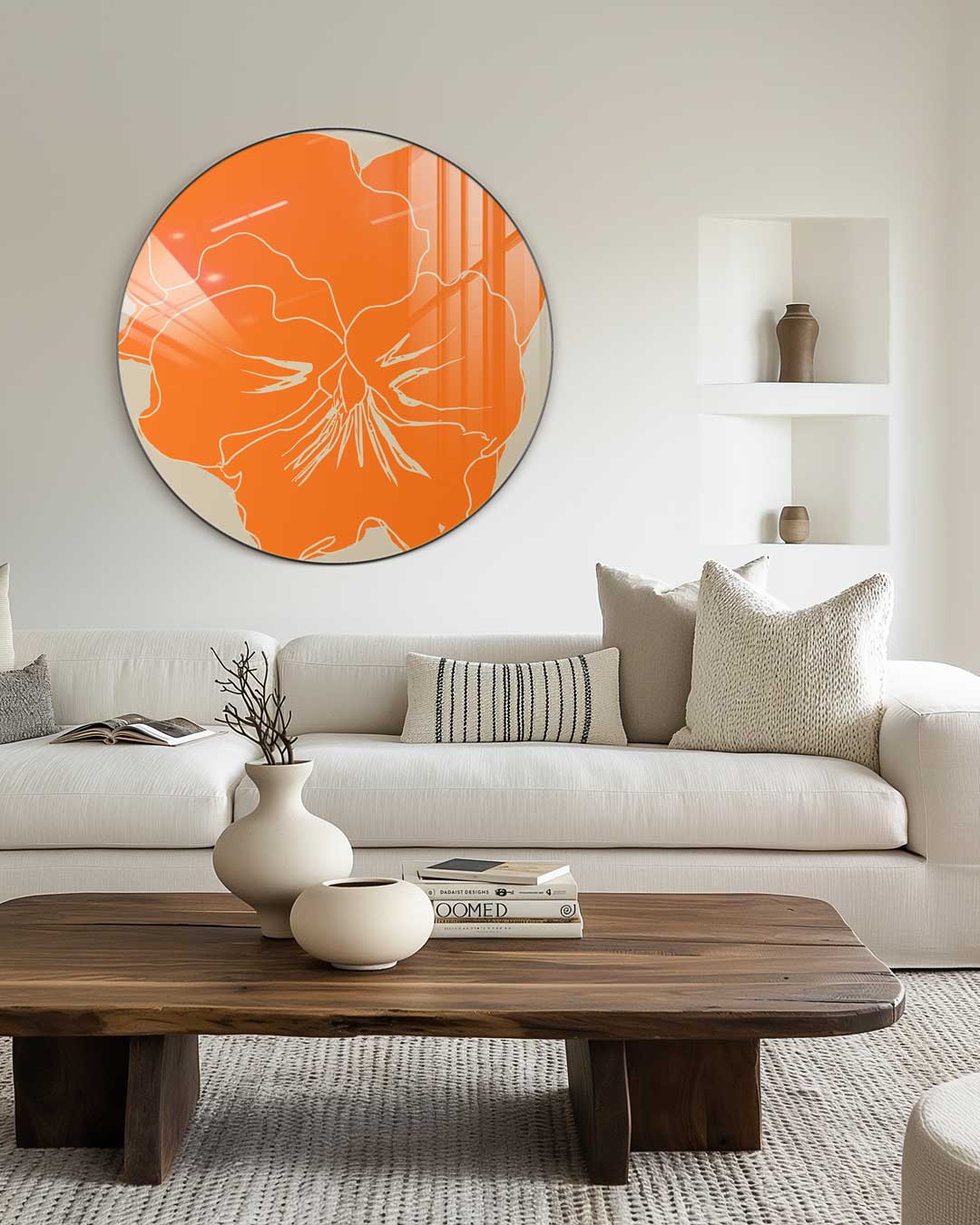 Bloemrijk Oranje Muurcirkel