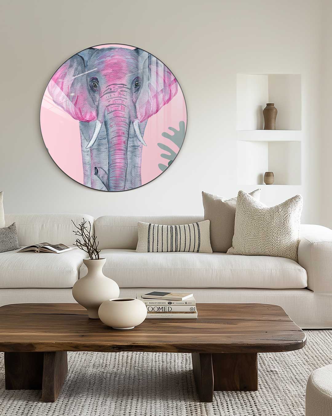 Dromerige Olifant Muurcirkel-WallArtistic