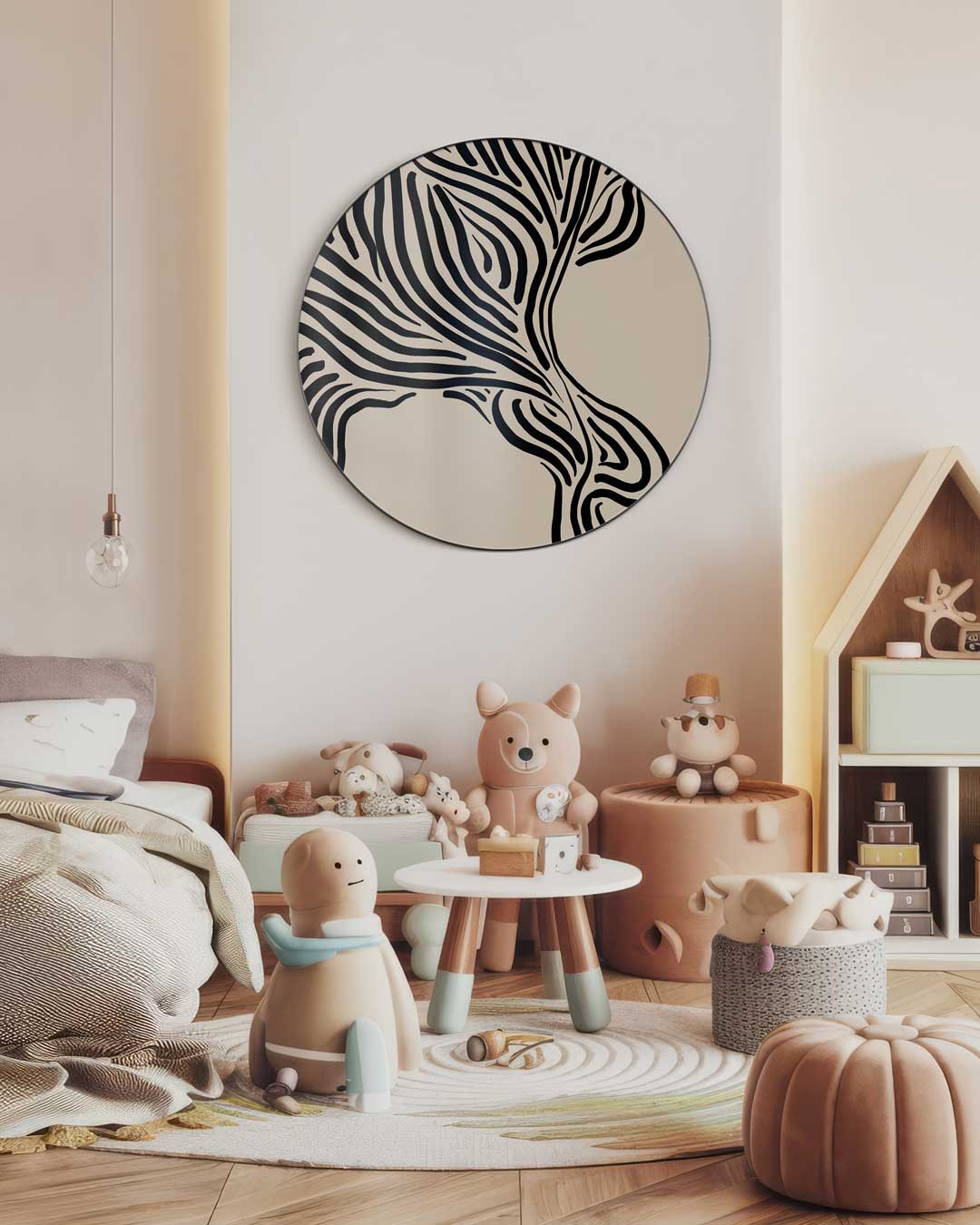 Zebraprint Muurcirkel