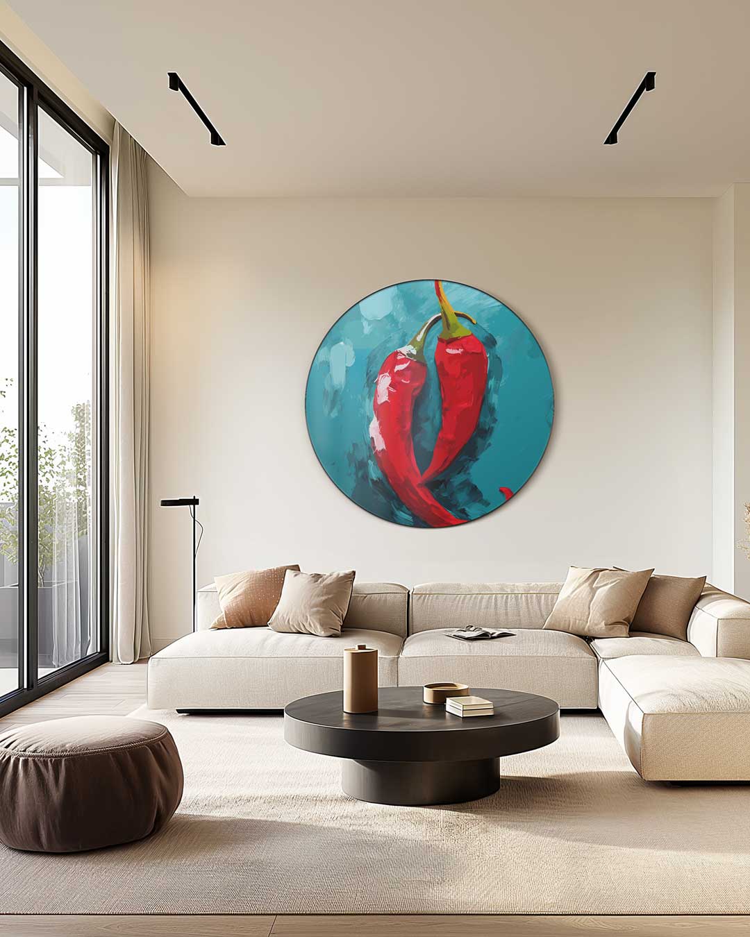 Pittige Chili Muurcirkel-WallArtistic