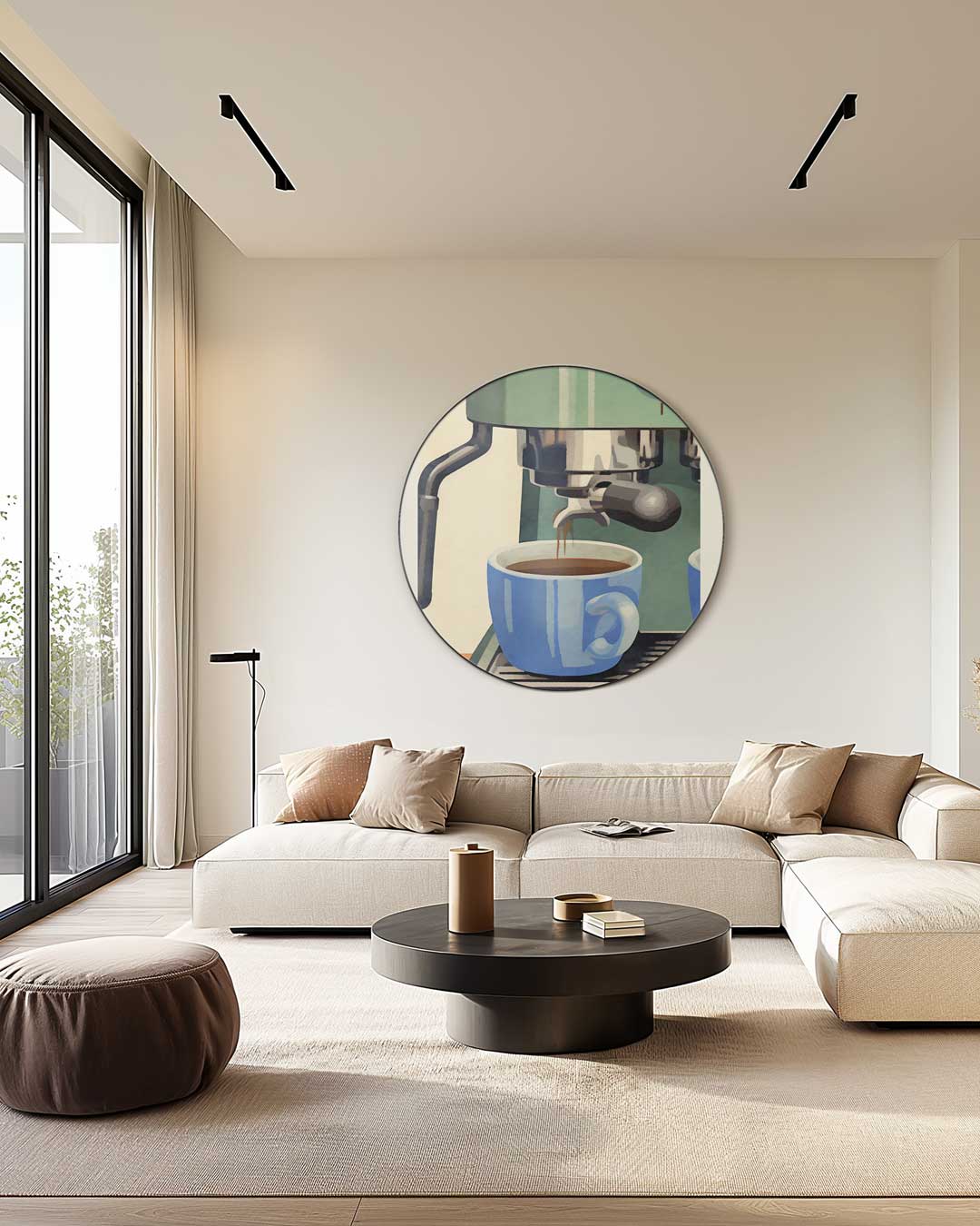 Koffiemoment Muurcirkel-WallArtistic