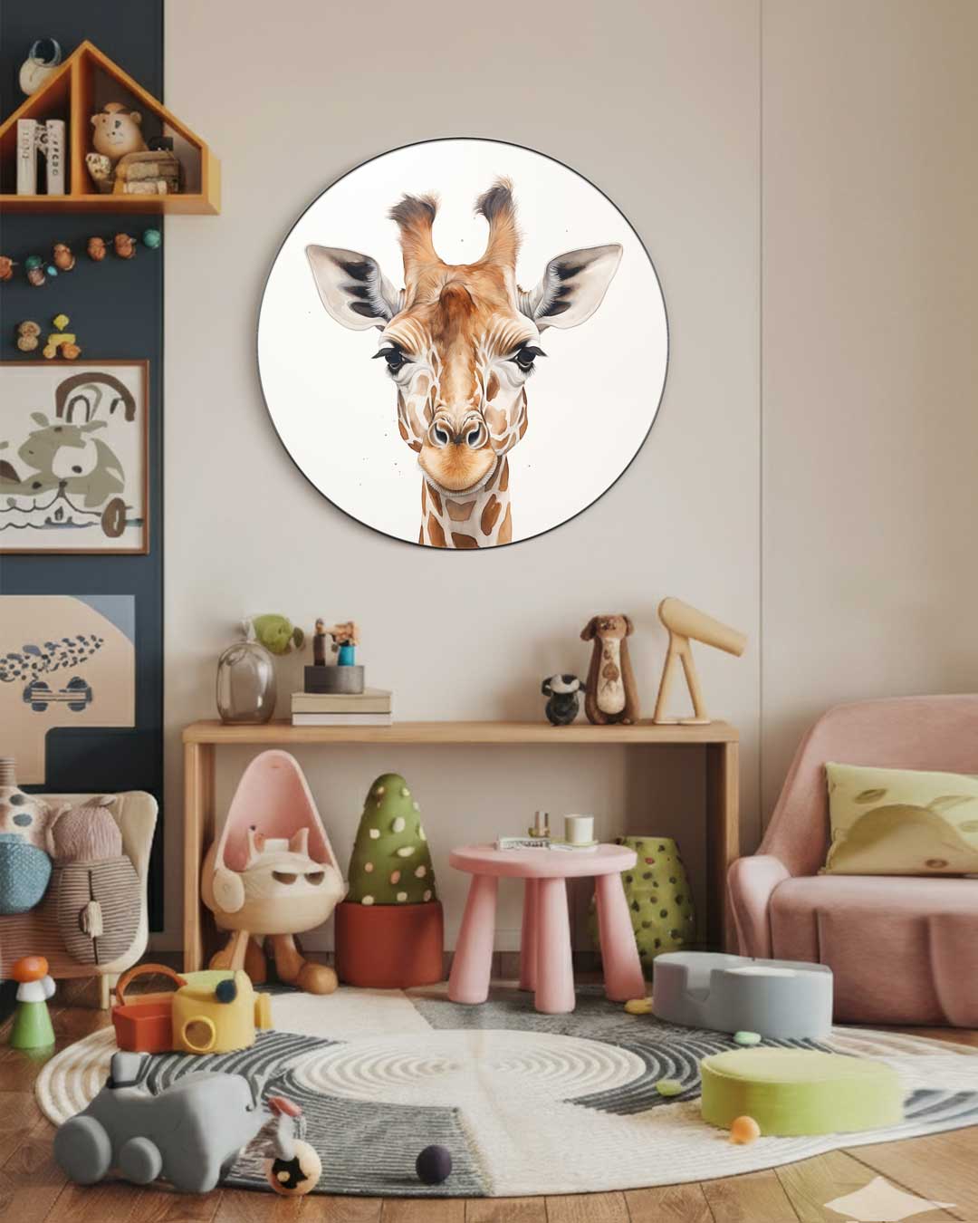 Charmante Giraffe Muurcirkel