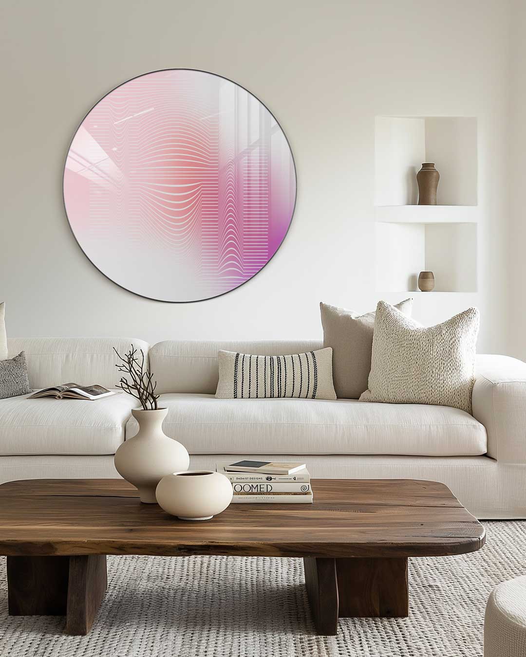 Pastel Abstracte Muurcirkel