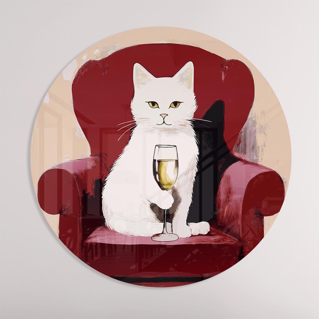 Luxe Kat Muurcirkel