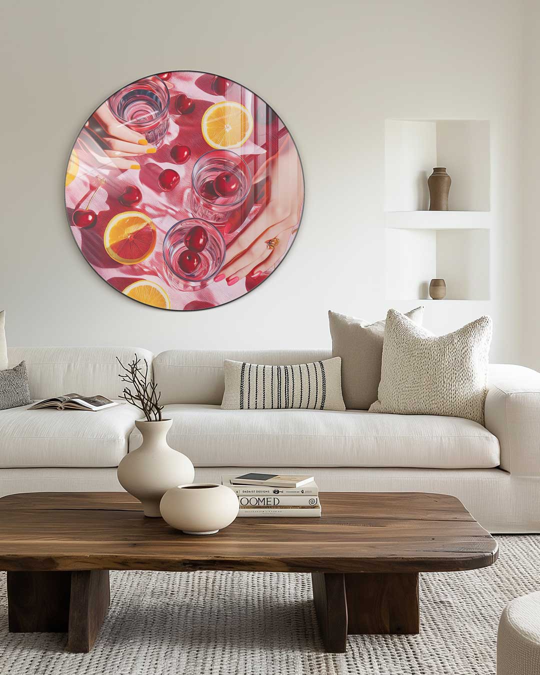 Zomerse Vruchten Vibes Muurcirkel-WallArtistic