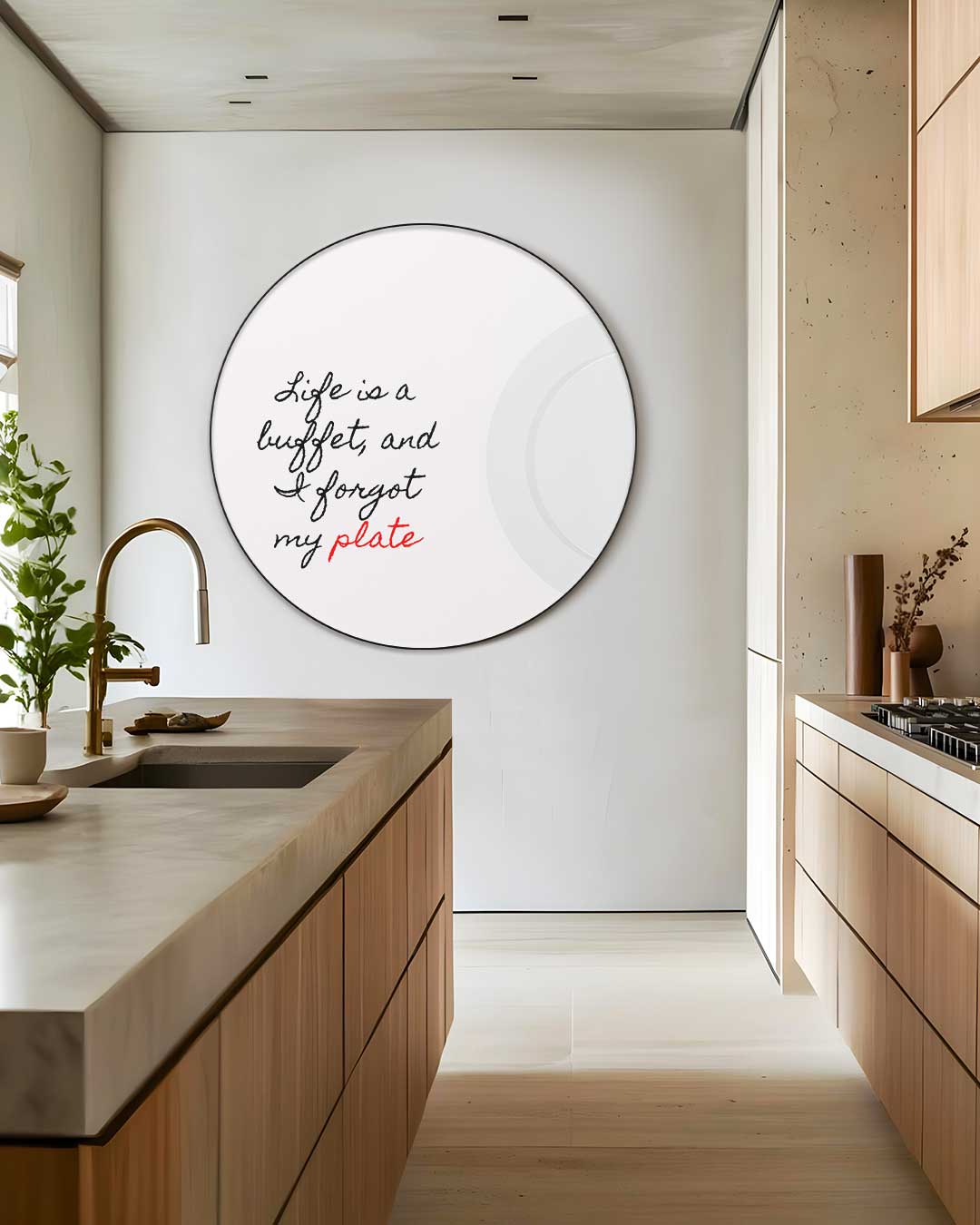 Inspirerende Buffet Muurcirkel-WallArtistic