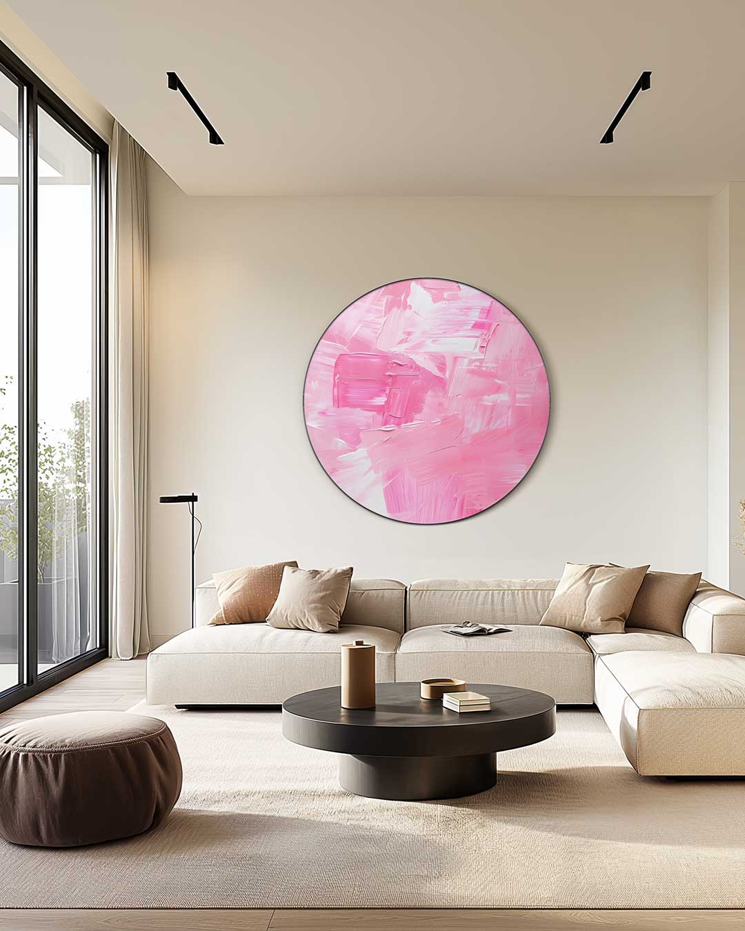 Romantische Roze Muurcirkel