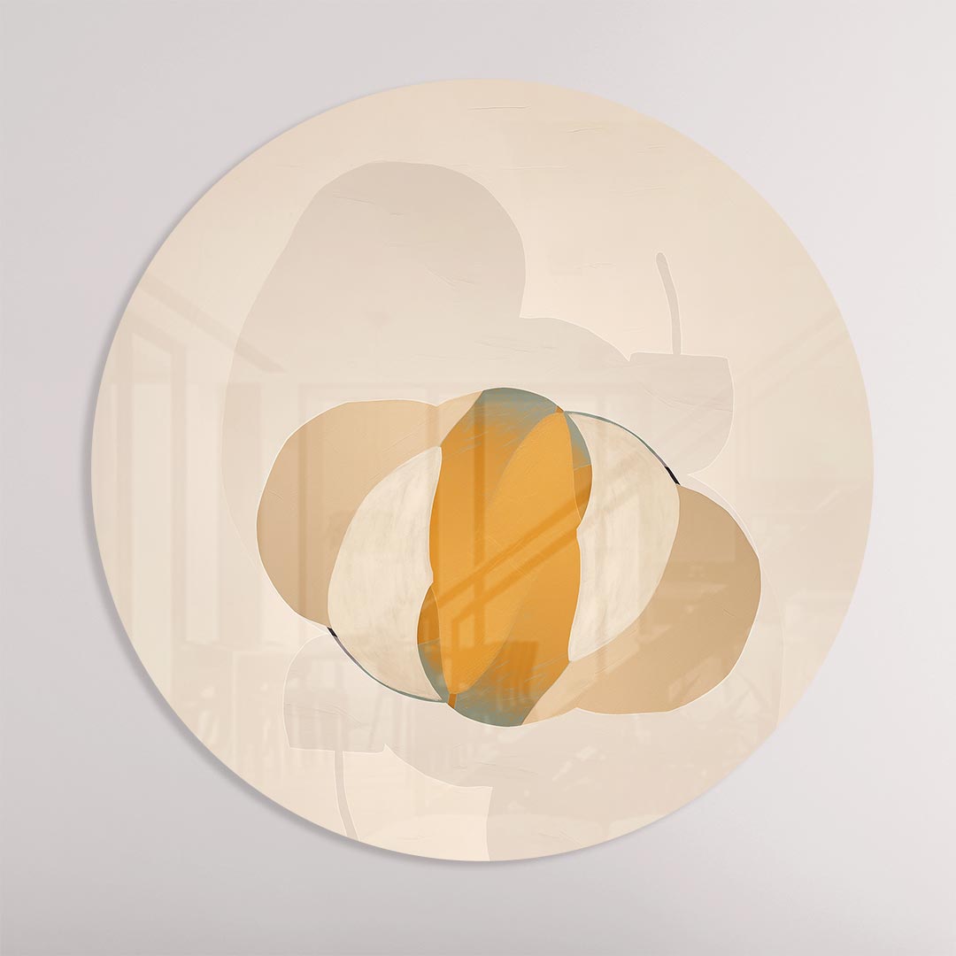 Stijlvolle Beige Muurcirkel