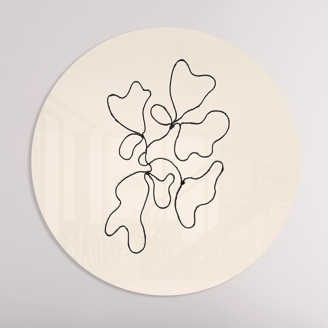 Abstracte Lijntekening Muurcirkel