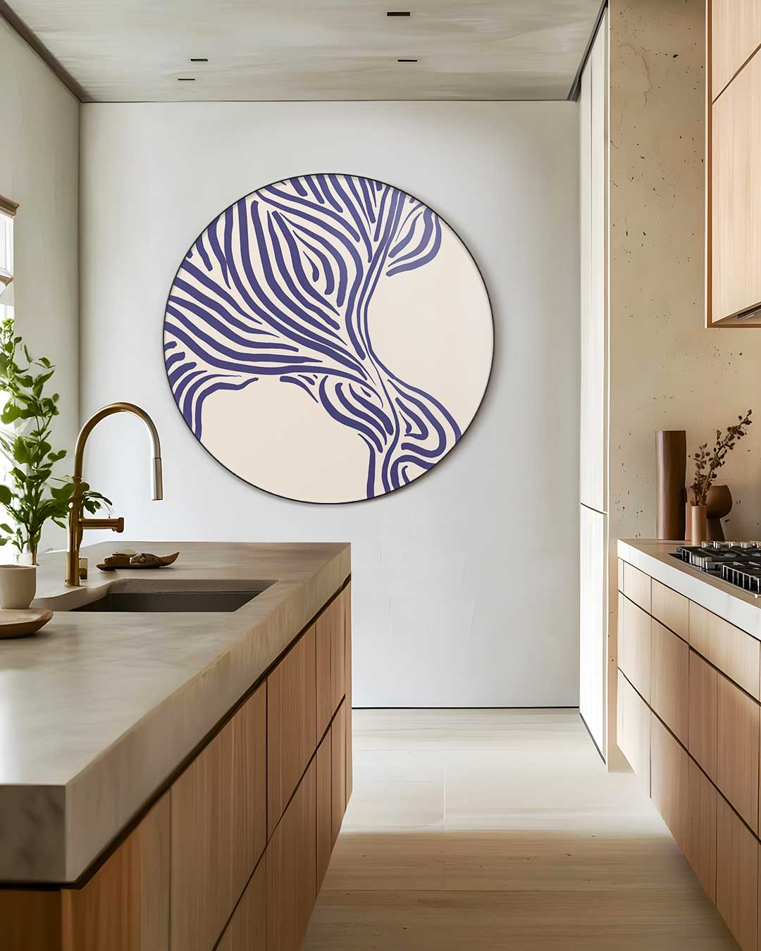 Moderne Zebra Print Muurcirkel