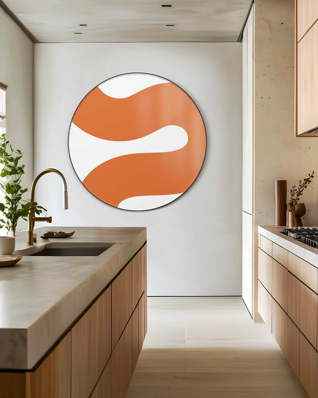 Moderne Oranje Muurcirkel