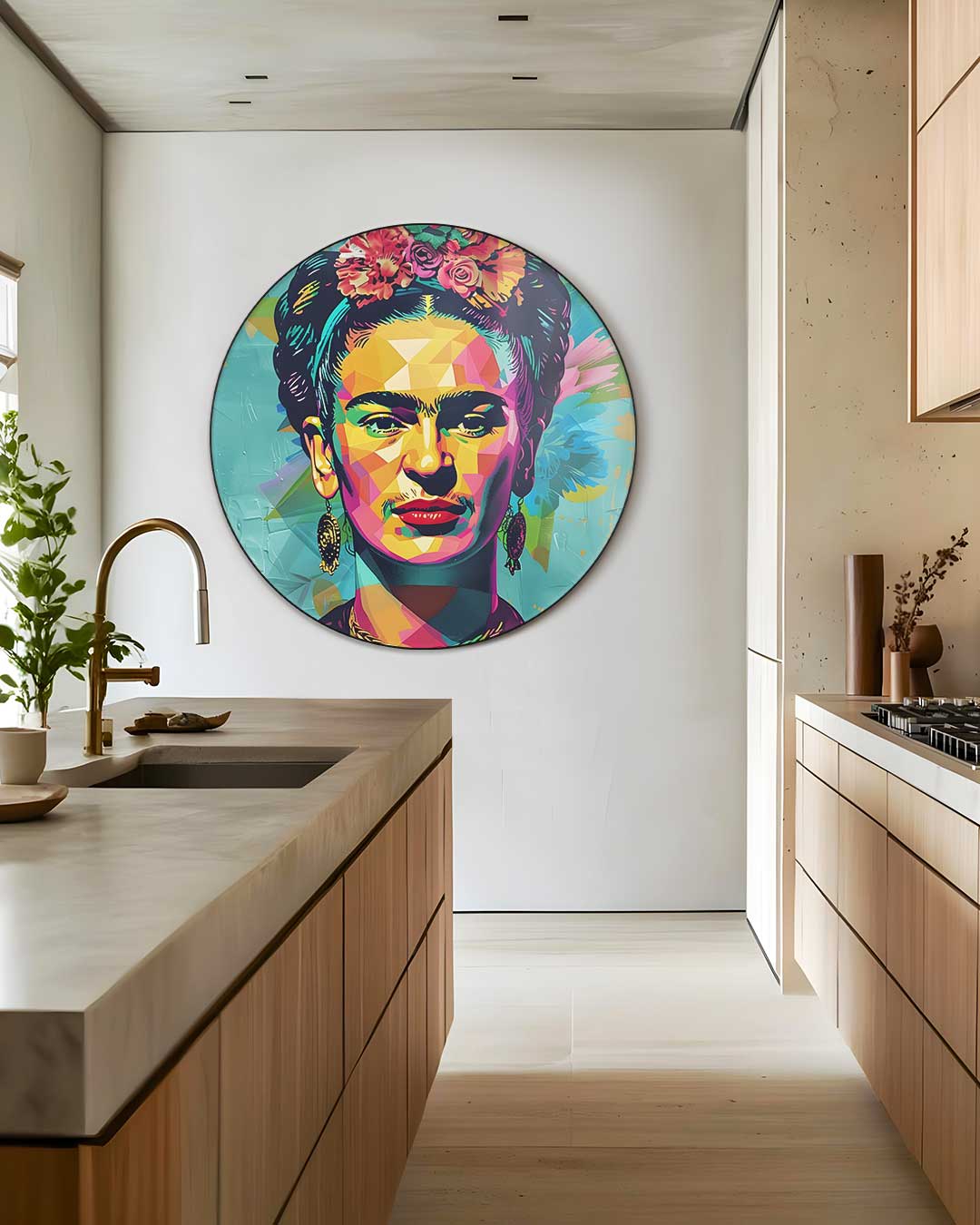 Kleurrijke Frida Muurcirkel