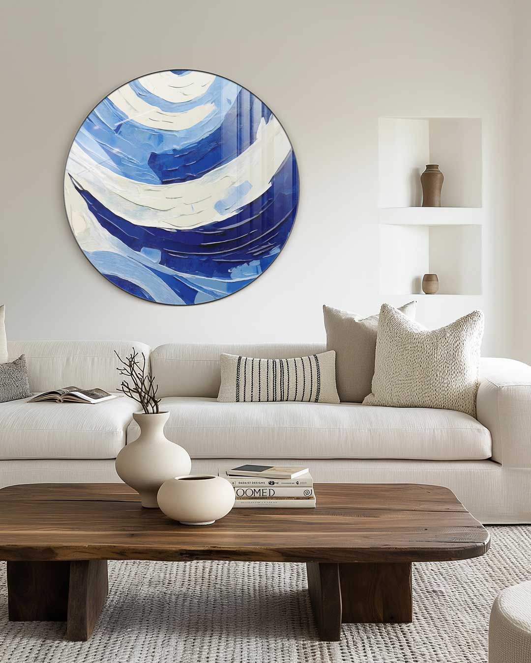 Draaikolk Blauw Muurcirkel