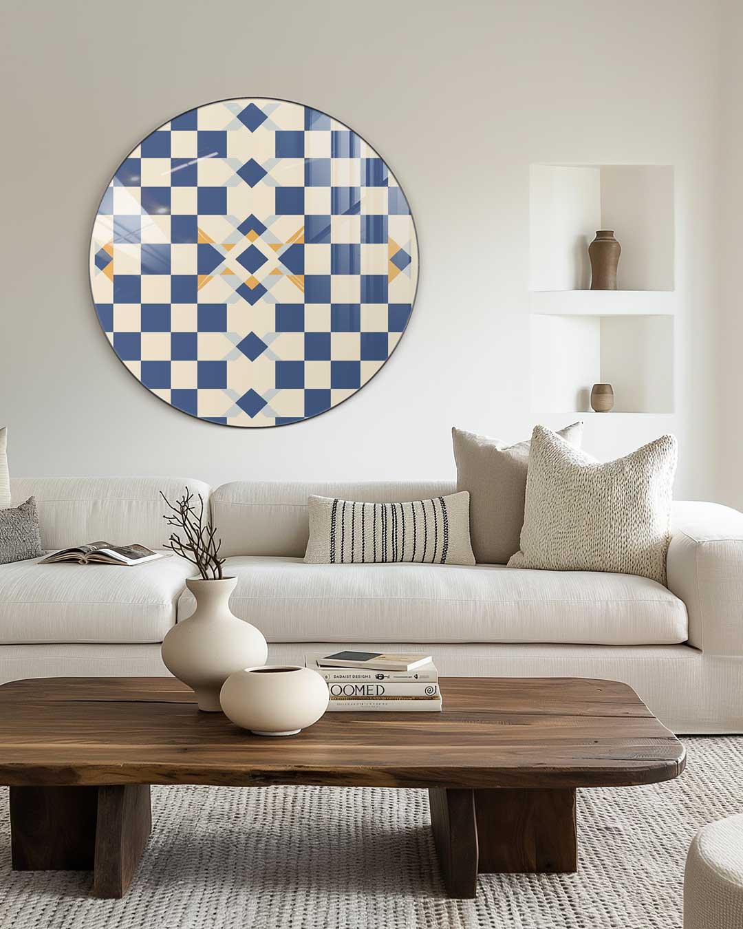 Checkerboard Chic Muurcirkel