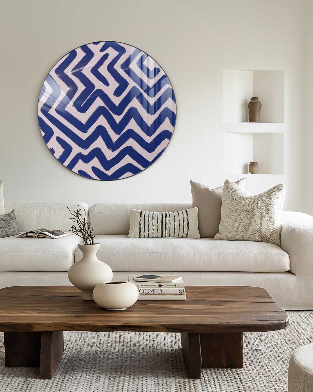 Moderne Zigzag Muurcirkel