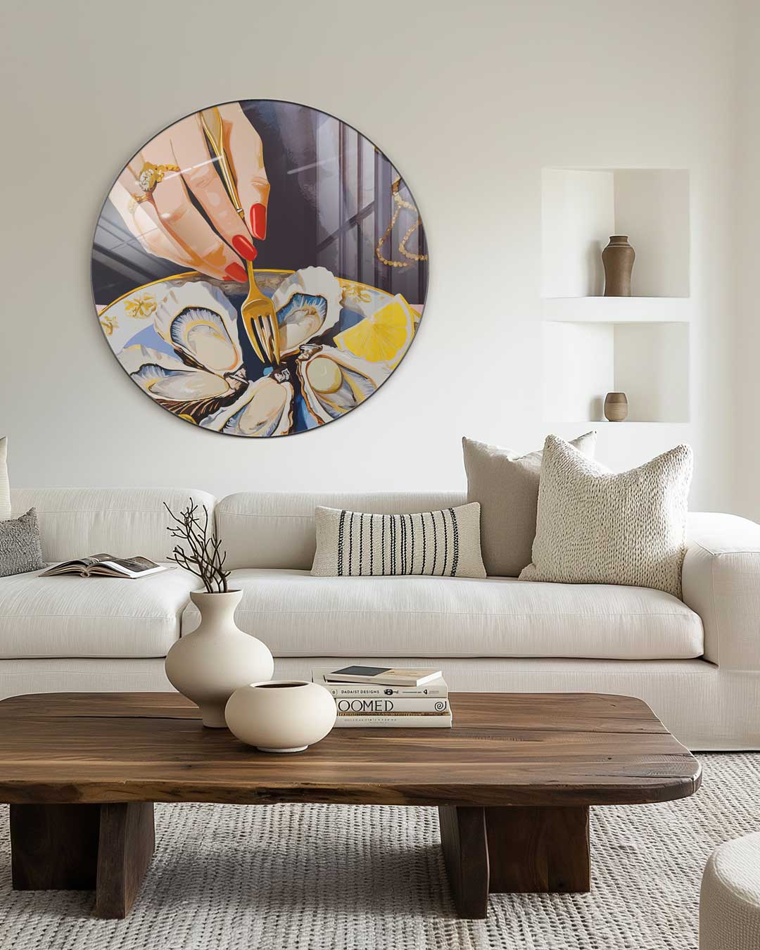 Luxe Oester Dinermuurcirkel-WallArtistic
