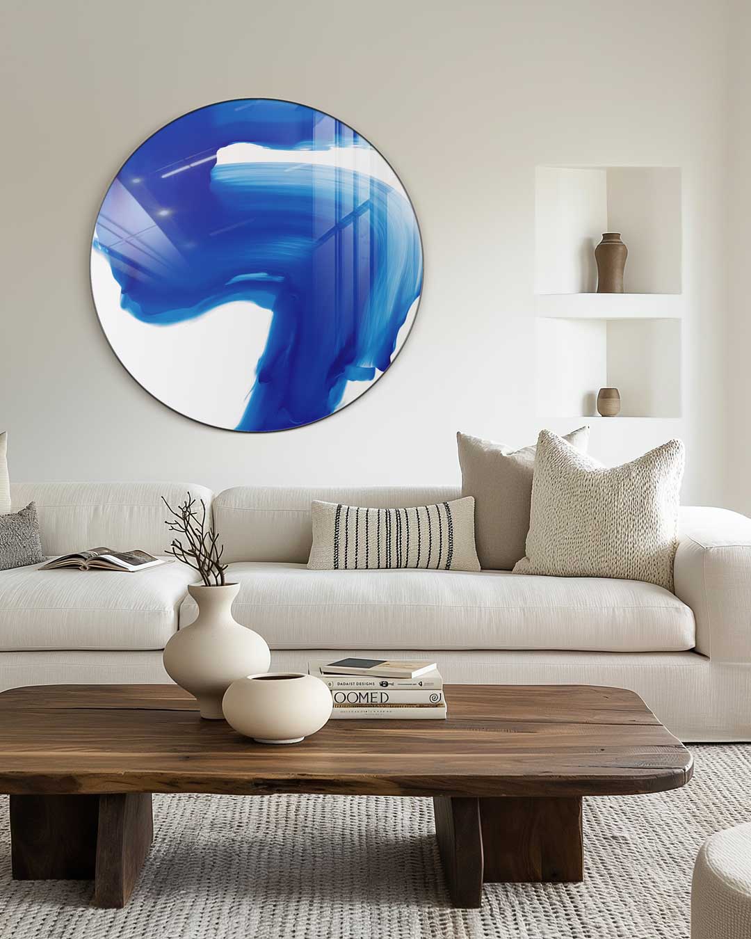 Blauw Golvende Muurcirkel