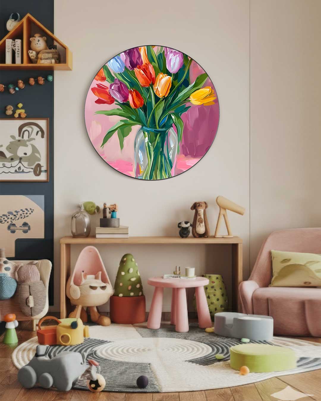 Bloemrijke Tulpenpracht Muurcirkel