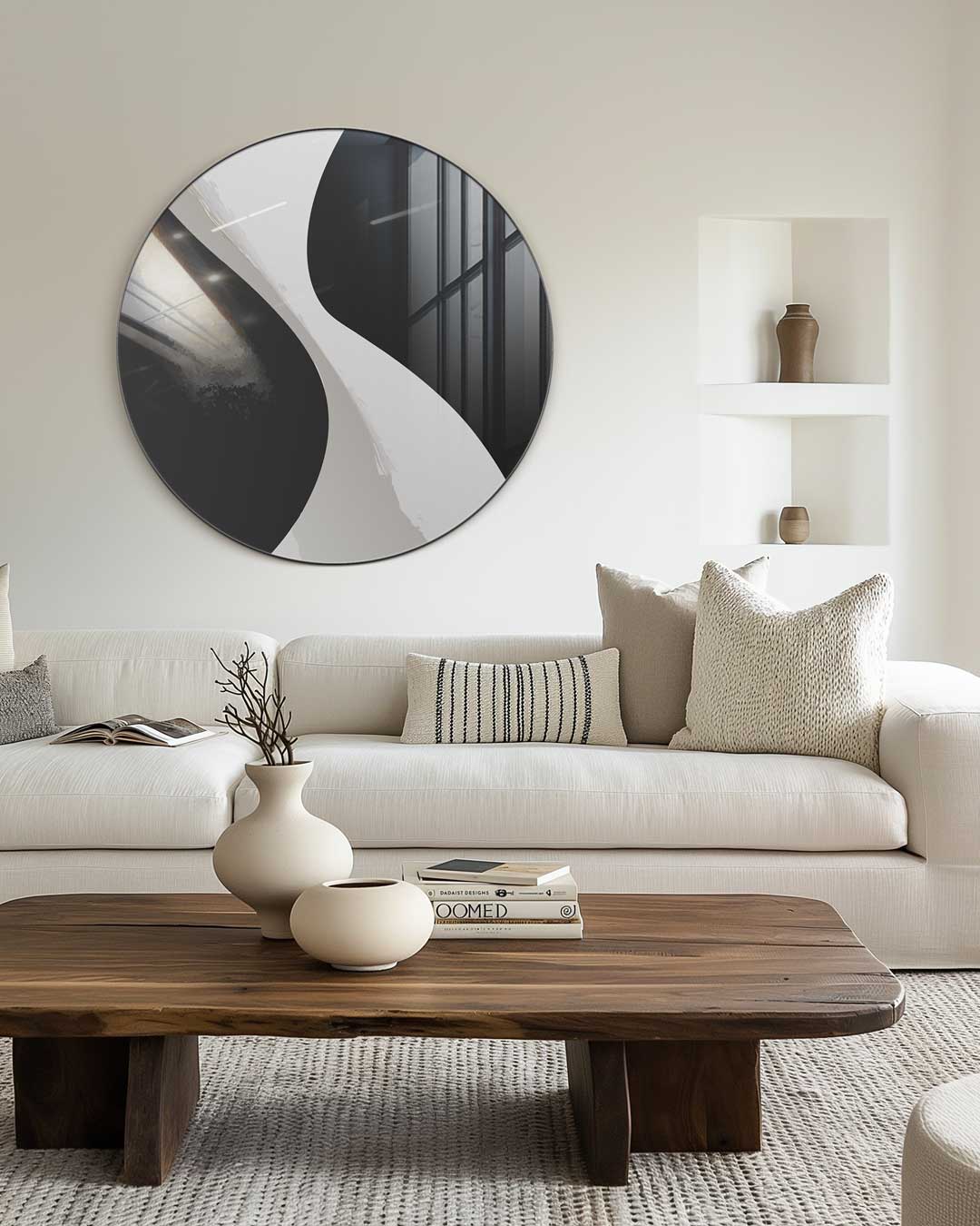 Moderne Contrast Muurcirkel