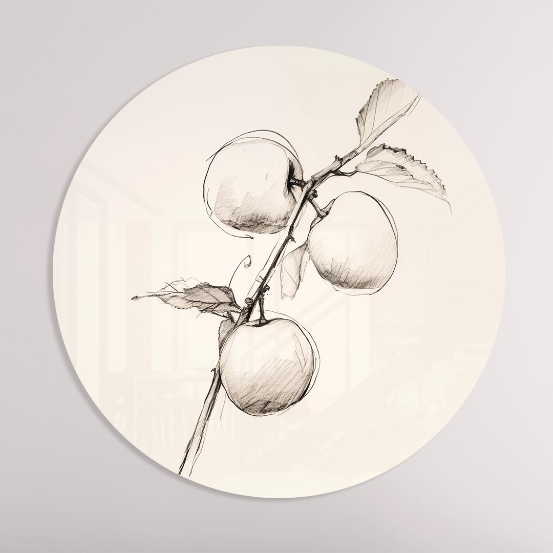 Elegante Appelschets Muurcirkel