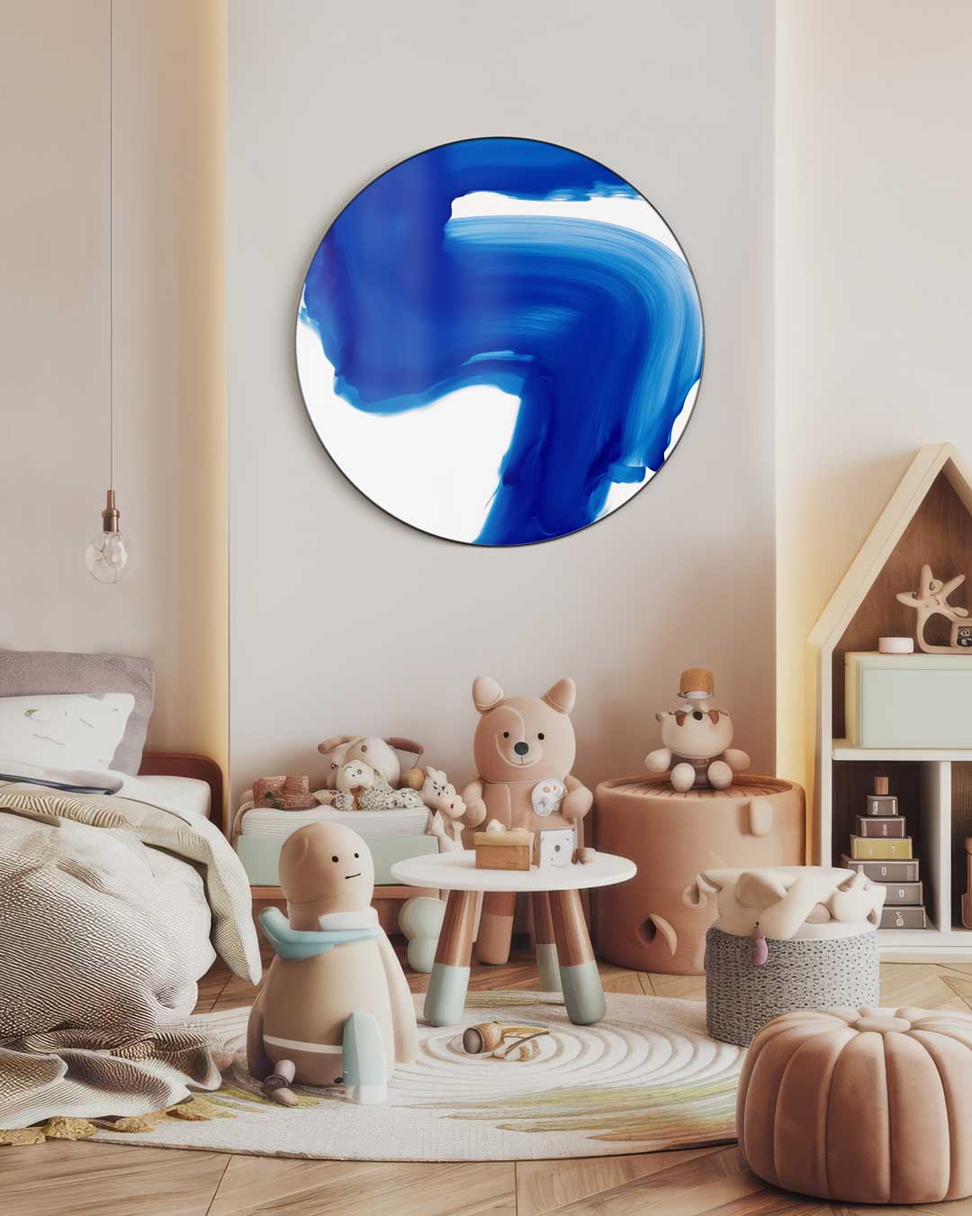 Blauw Golvende Muurcirkel