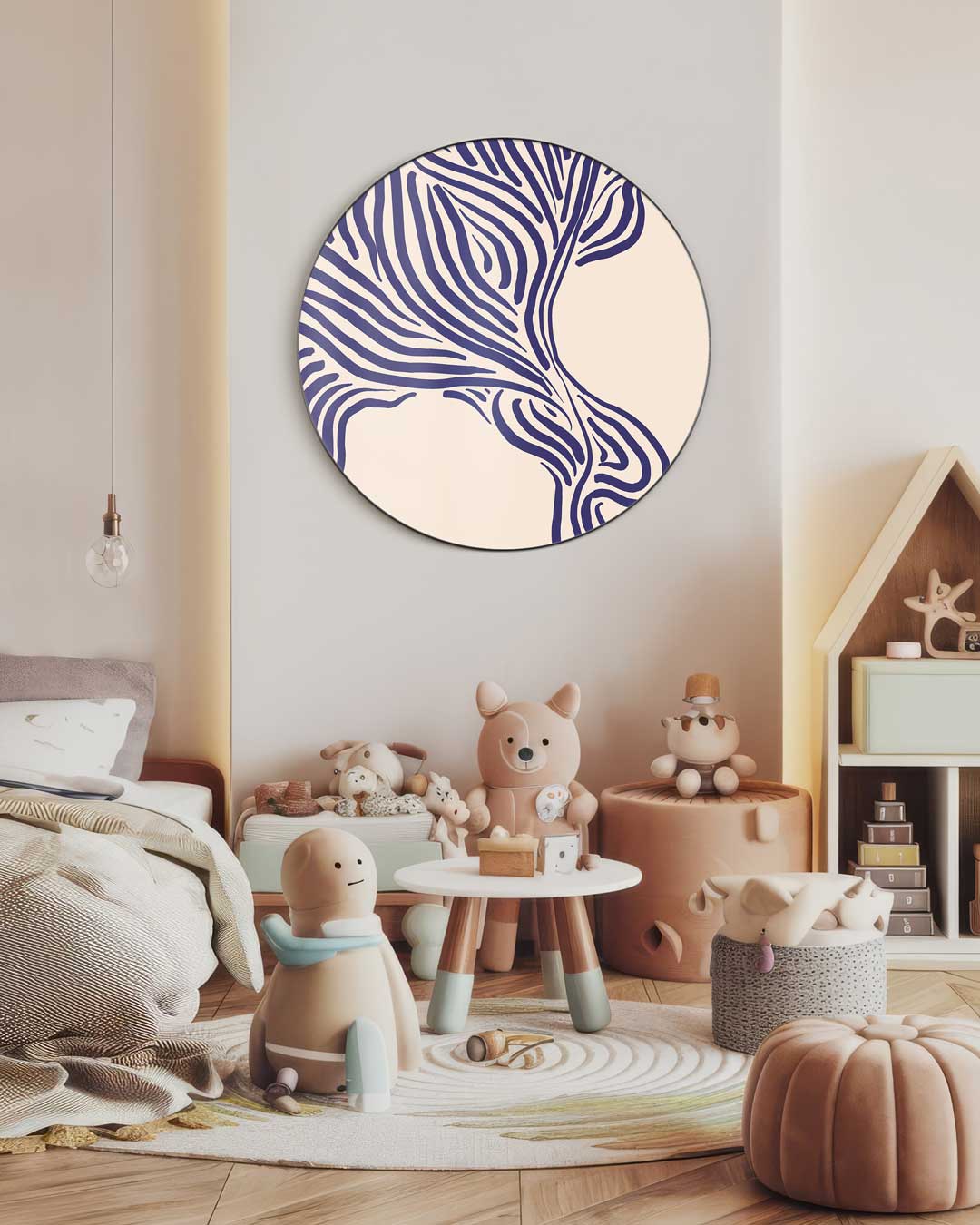 Moderne Zebra Print Muurcirkel