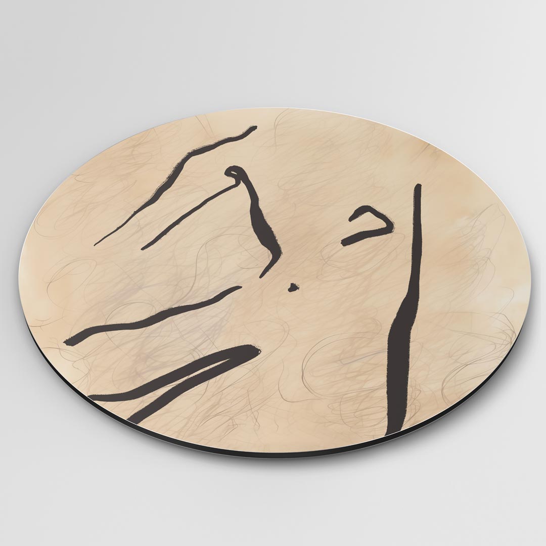 Abstracte Beige Muurcirkel
