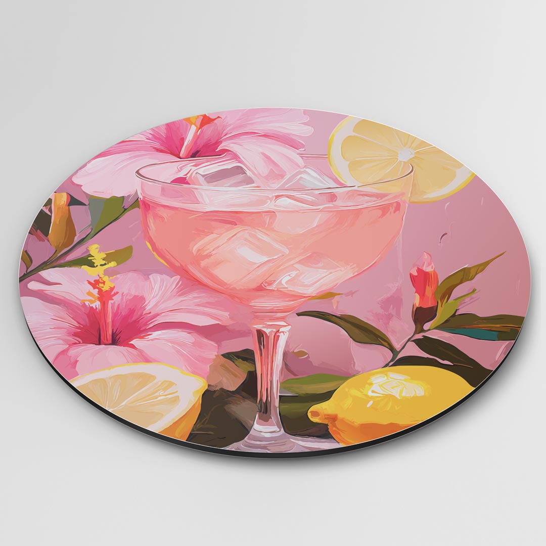 Zomerse Hibiscus Muurcirkel-WallArtistic