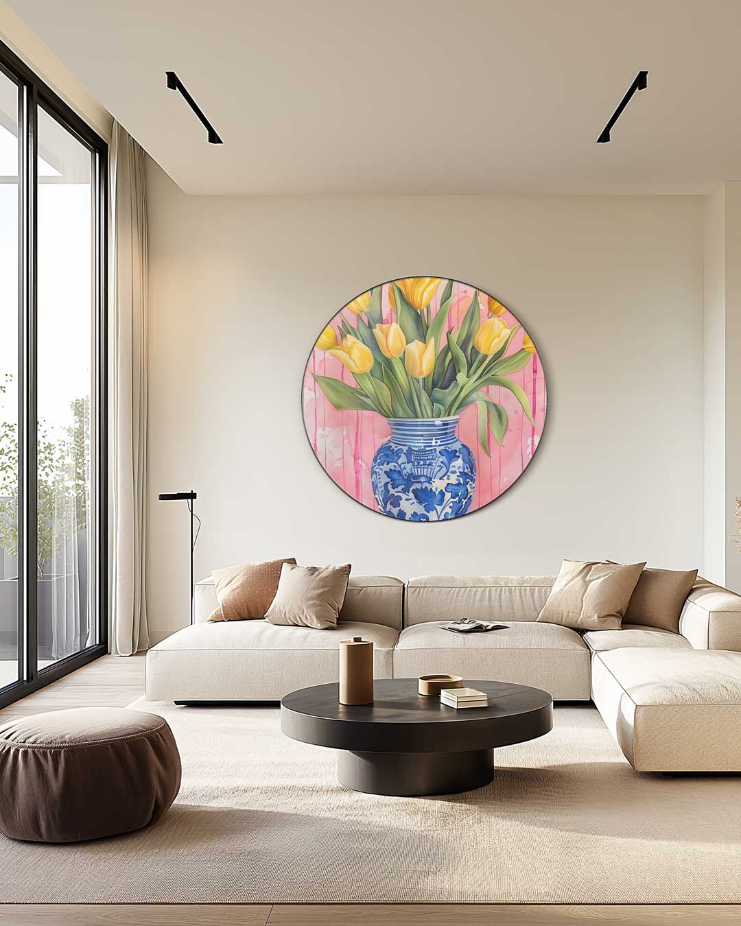 Bloemrijke Tulpen Muurcirkel