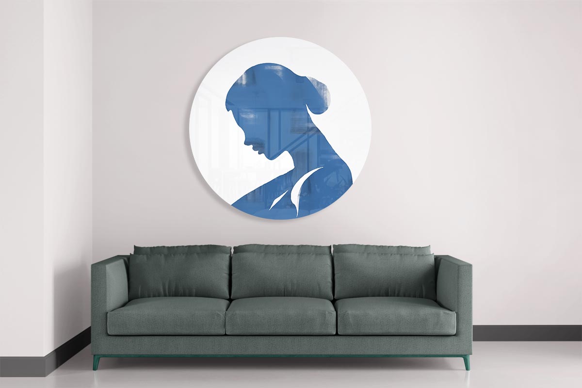 Elegante Silhouet Muurcirkel-WallArtistic