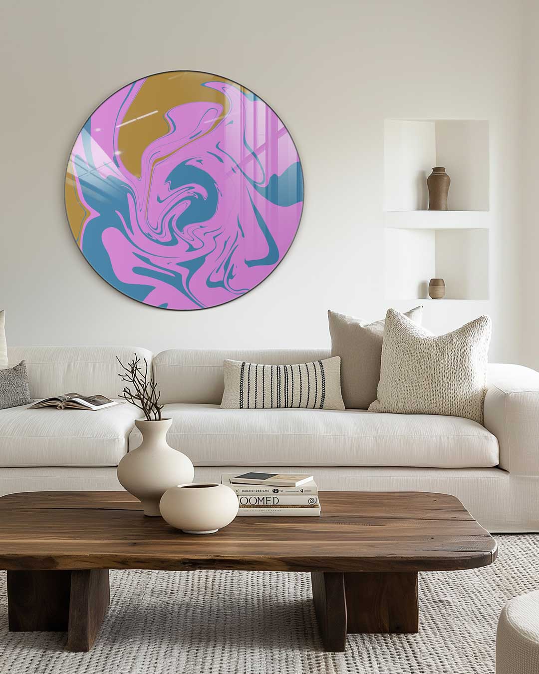 Kleurrijke Swirl Muurcirkel