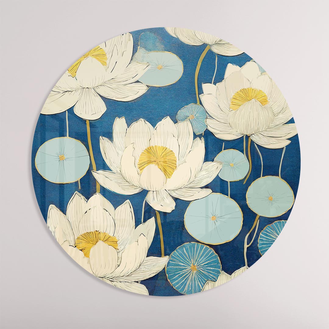 Elegante Lotus Muurcirkel