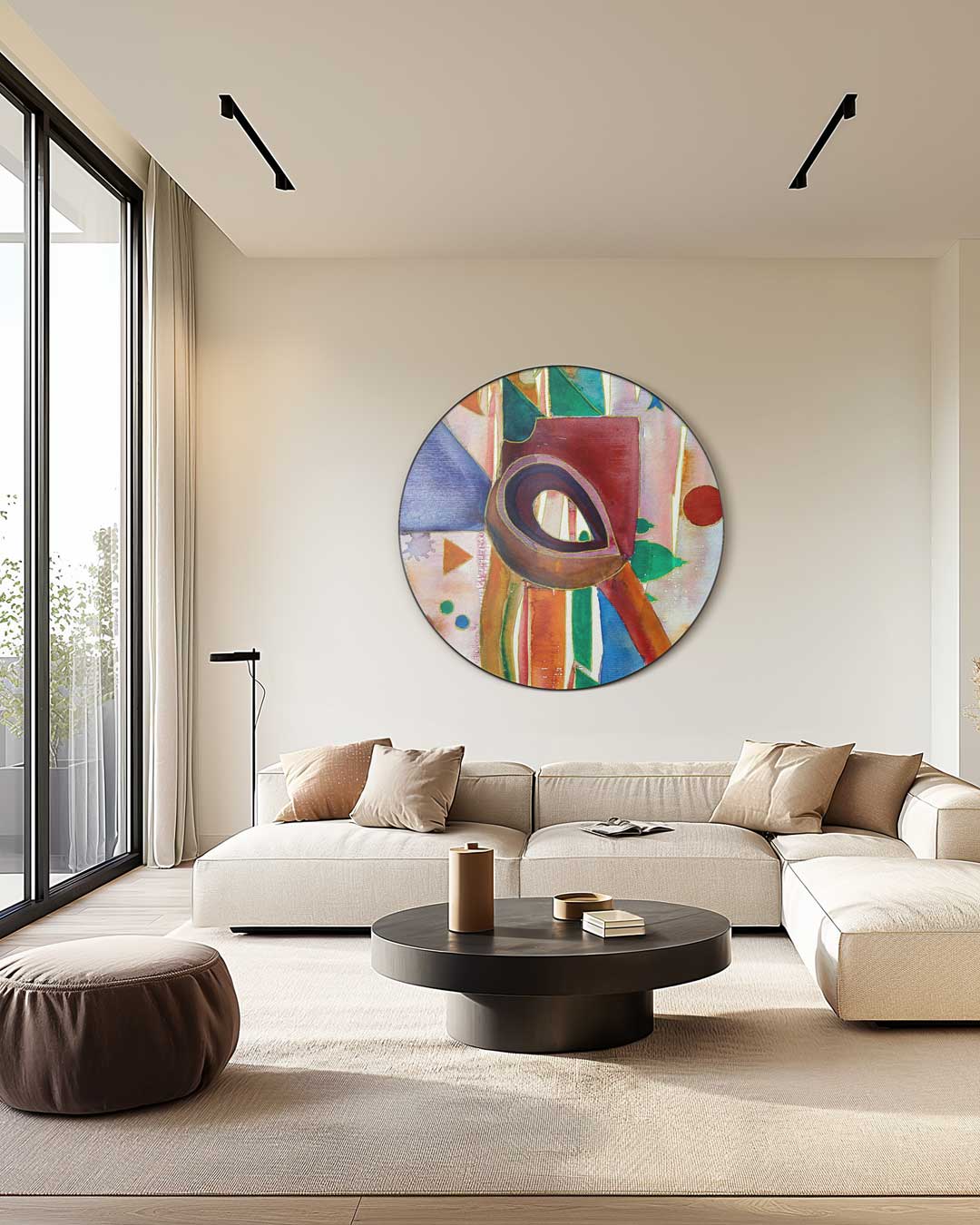 Kleurrijke Geometrie Muurcirkel-WallArtistic