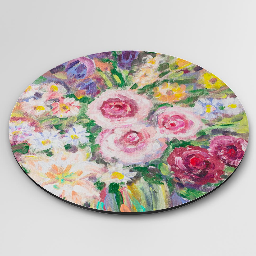 Bloemrijke Muurcirkel-WallArtistic