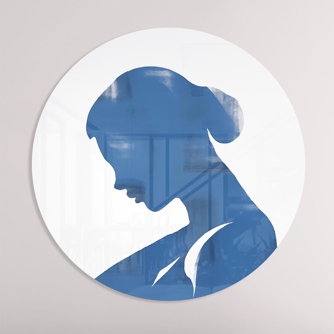 Elegante Silhouet Muurcirkel-WallArtistic