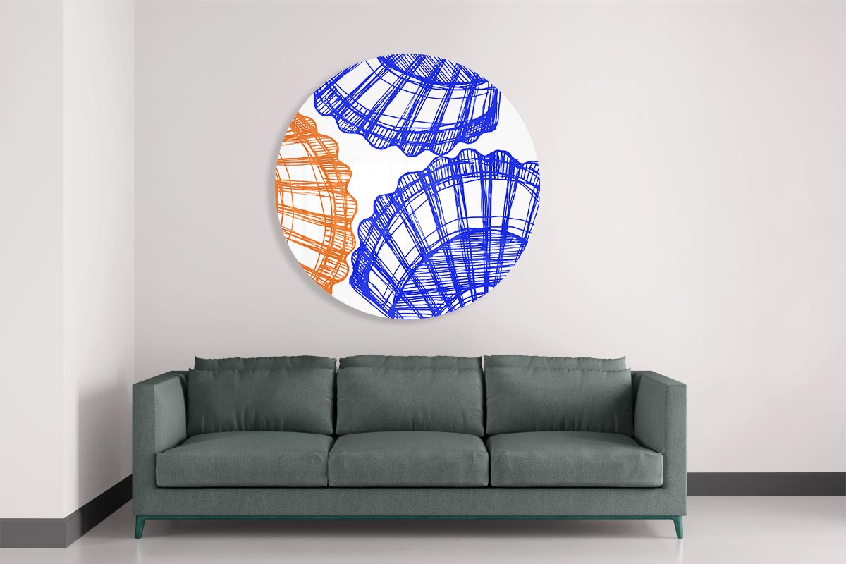 Schelpen Wanddecoratie Cirkel Muurcirkel