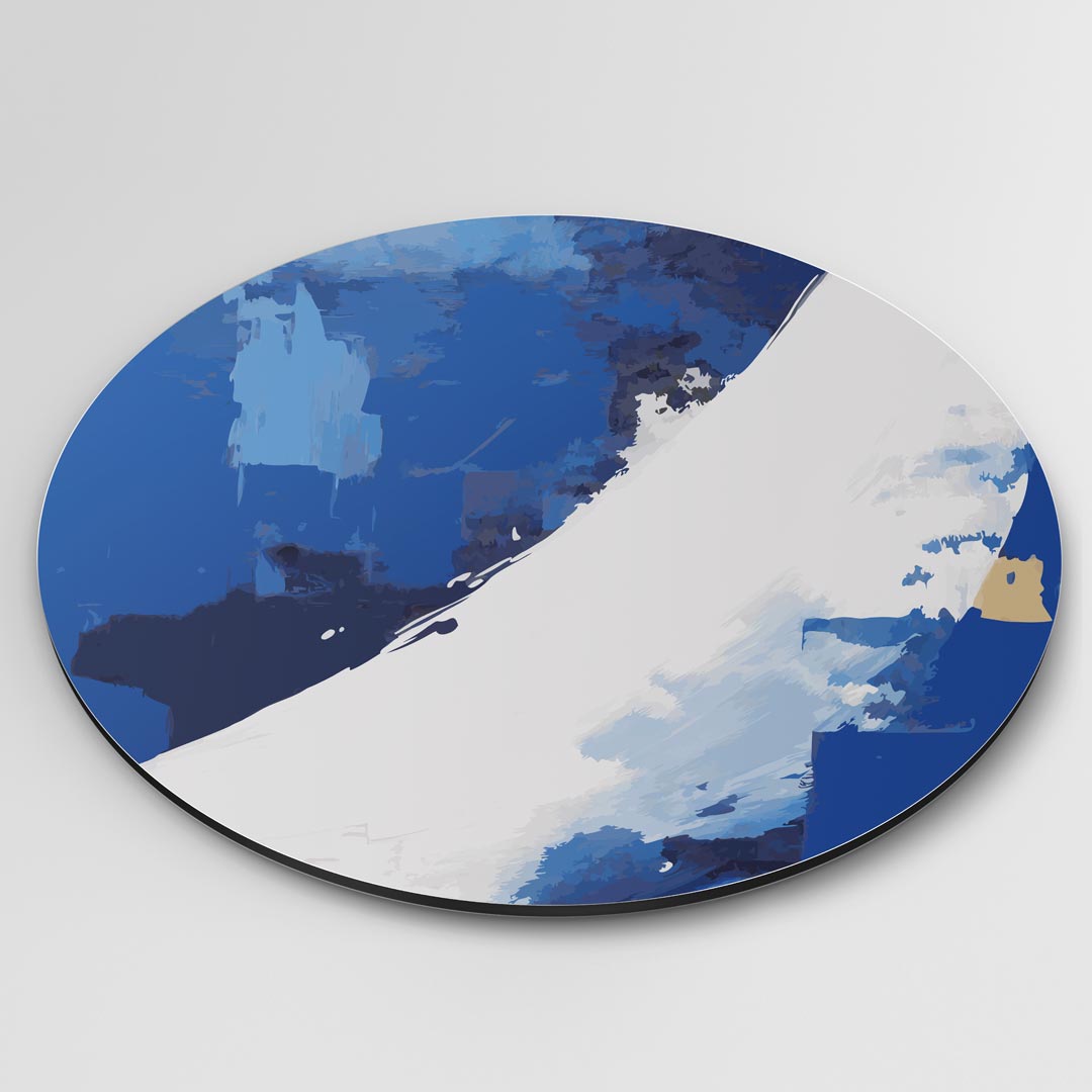 Abstracte Blauwe Muurcirkel