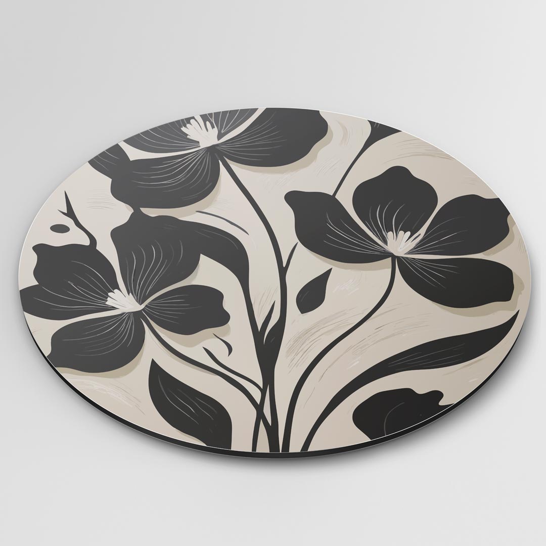 Moderne Bloemen Muurcirkel
