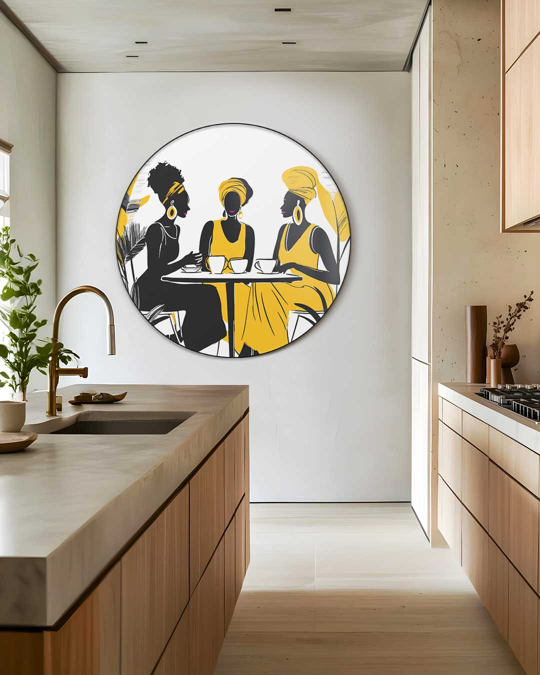 Stijlvolle Vrouwenbijeenkomst Muurcirkel-WallArtistic