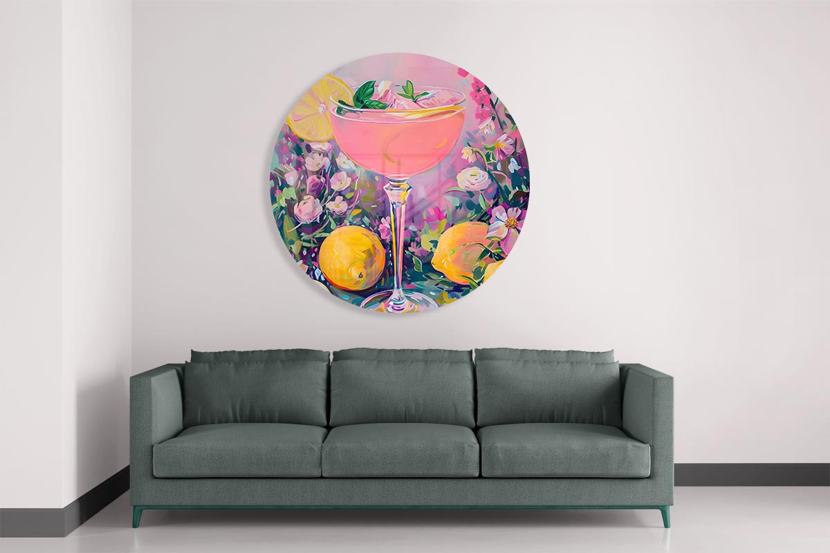 Zomerse Bloesem Cocktail Muurcirkel