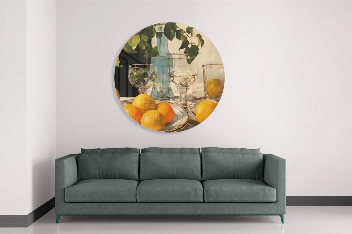 Zomers Stilleven Muurcirkel-WallArtistic