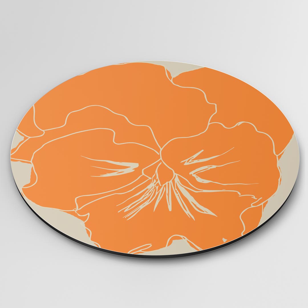 Bloemrijk Oranje Muurcirkel