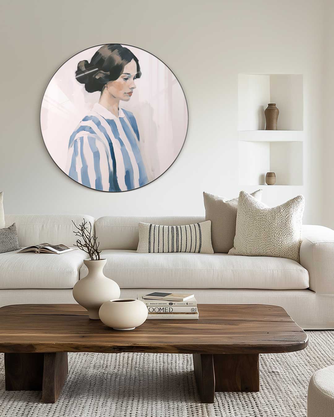 Elegante Vrouwelijke Muurcirkel-WallArtistic