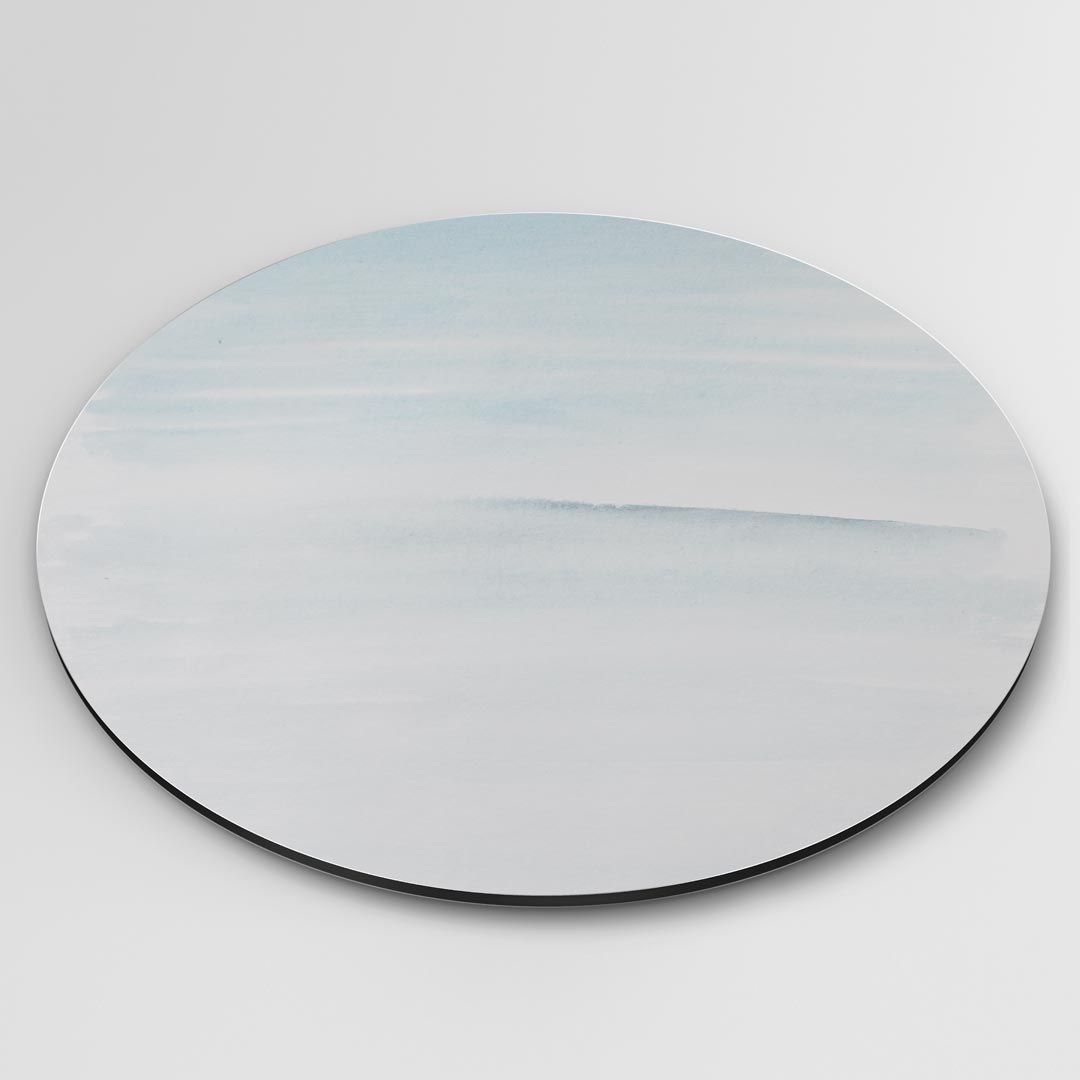 Rustgevende Blauwe Waterverf Muurcirkel