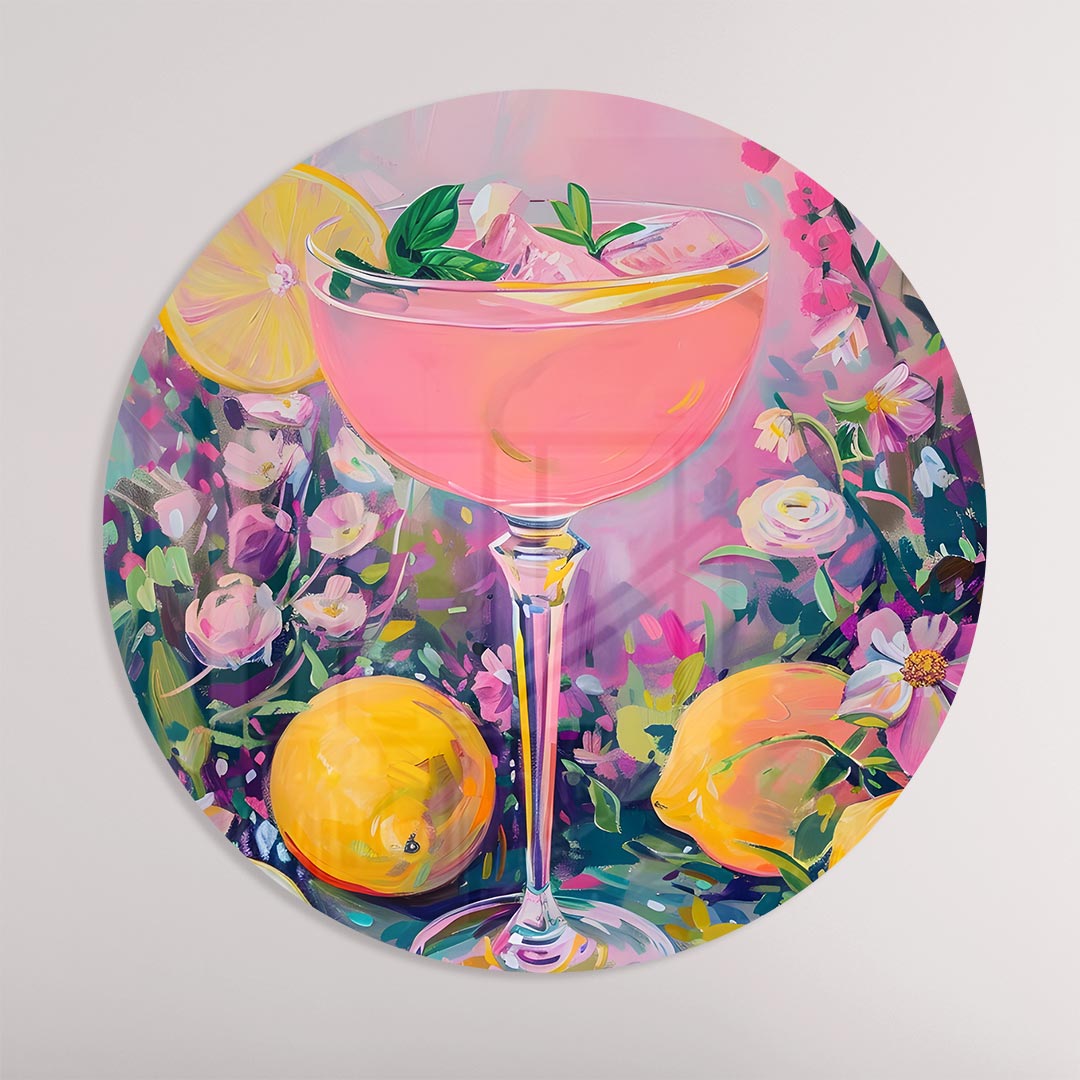 Zomerse Bloesem Cocktail Muurcirkel